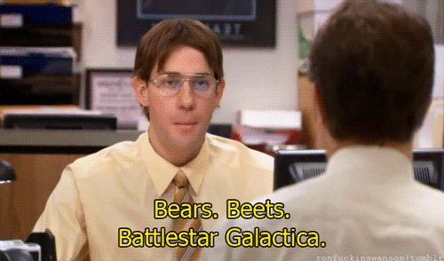bears. beets. battlestar galactica. the office gif